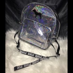 VS Pink Clear Sparkle Backpack